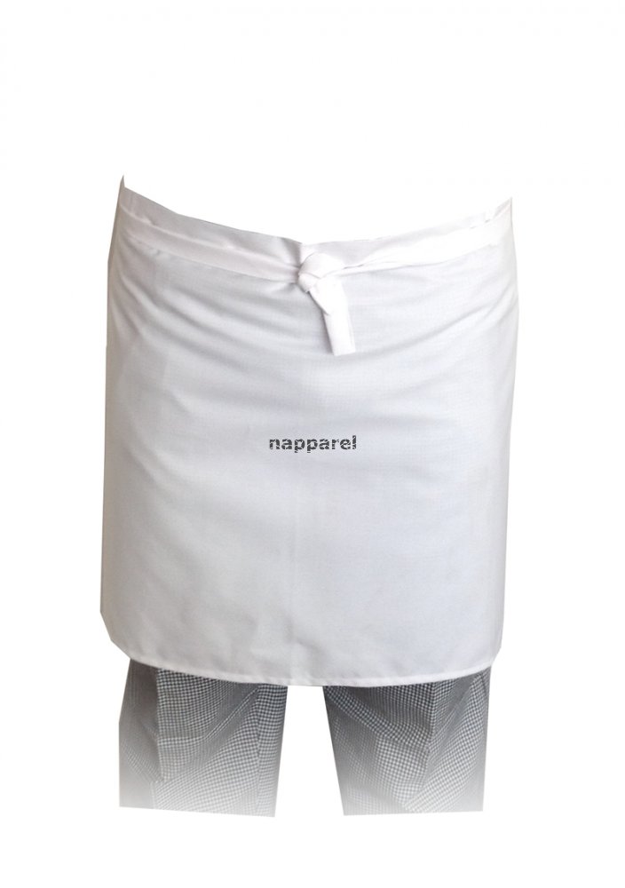 1/2 Apron White (with pocket)