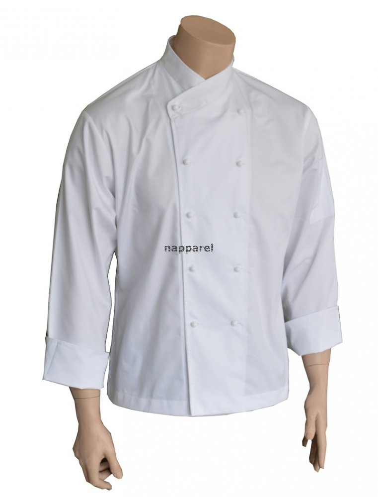 Wrap-Over White Long Sleeve Jacket